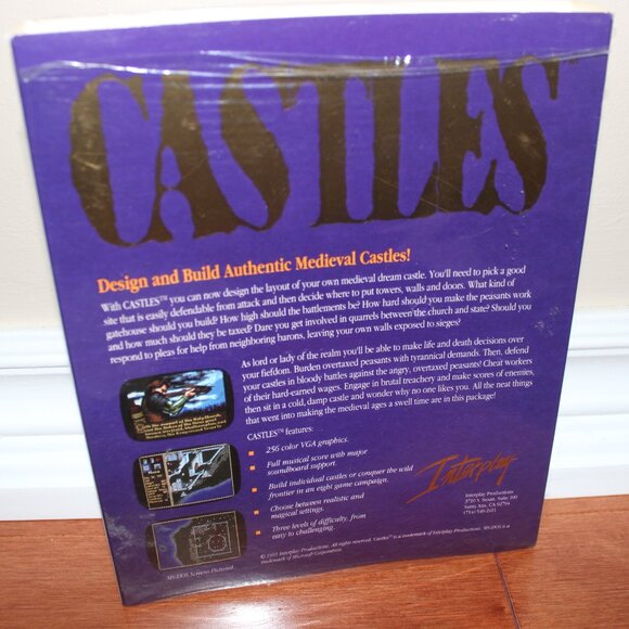 3/$77❤️vintage 1991 CASTLES Design & Build Authentic Medieval Castles PC game - Picture 4 of 6